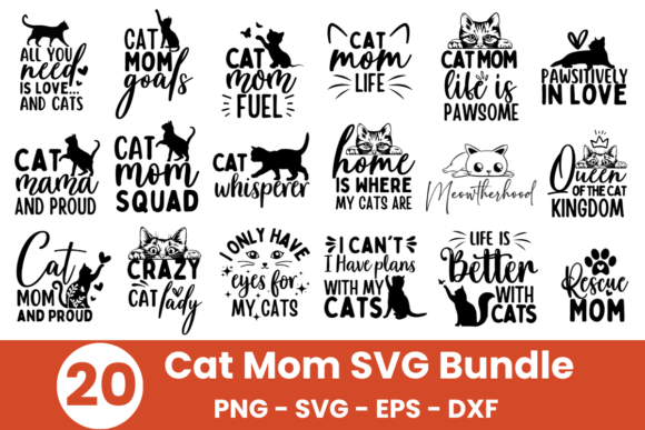 20 Cat Mom SVG Bundle Review for Embroidery Projects