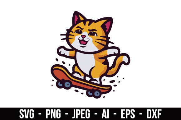 Adorable Cat Skateboarding SVG Review