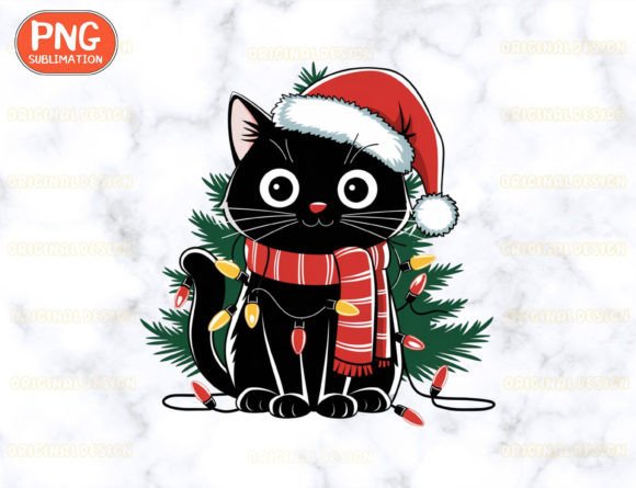 Black Cat in Santa Hat Embroidery Design Review
