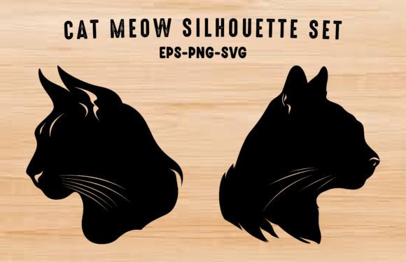 Cat Face SVG Black Clipart Set Review