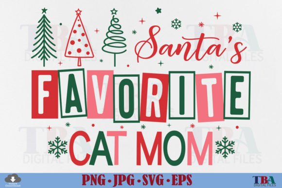 Christmas Cat Mom SVG for Embroidery Projects