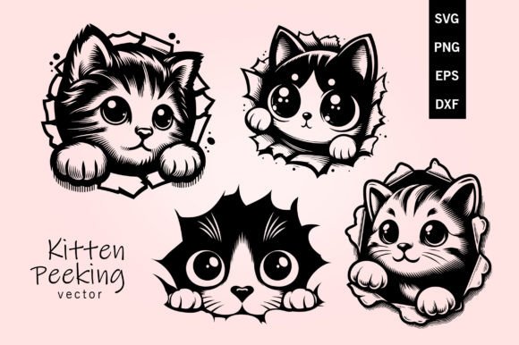 Cute Kitten Peeking Svg Review