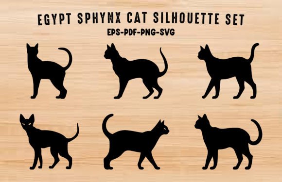 Egyptian Cat Silhouette SVG Clipart Set Review
