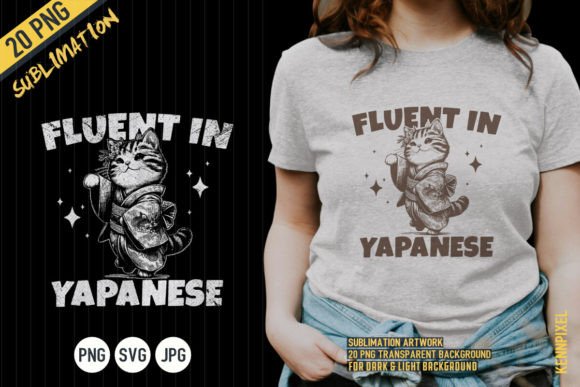 Fluent in Yapanese Cat Kimono Shirt SVG Review
