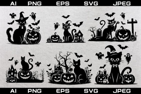 Haunted Halloween Cat Silhouette SVG Review