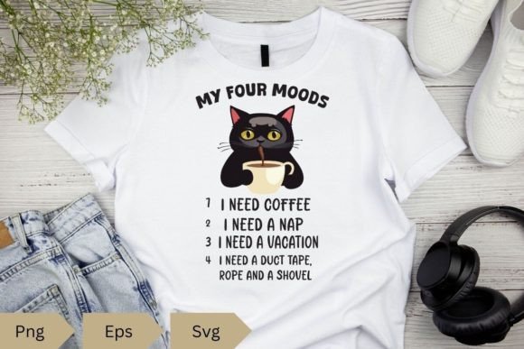 My Four Moods Funny Black Cat Drink Svg Review