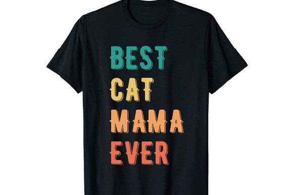 Retro Best Cat Mama Ever SVG PNG T-shirt