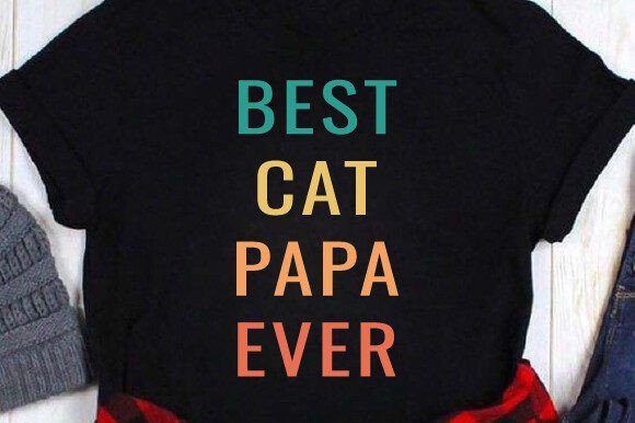 Retro Vintage Cat Papa Svg Png T-shirt Review
