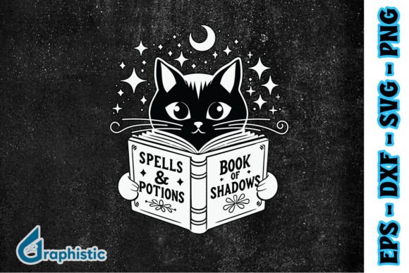 Spell Book with Cat Halloween SVG Review