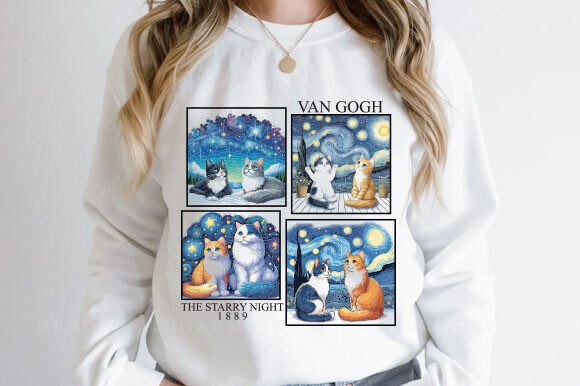 Van Gogh Starry Night SVG Cat Gallery Review
